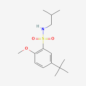 molecular formula C15H25NO3S B604839 5-tert-butyl-N-isobutyl-2-methoxybenzenesulfonamide CAS No. 1087639-11-9