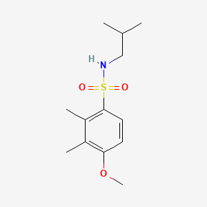 molecular formula C13H21NO3S B604843 N-isobutyl-4-methoxy-2,3-dimethylbenzenesulfonamide CAS No. 1087639-14-2