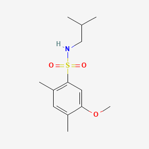 molecular formula C13H21NO3S B604844 N-isobutyl-5-methoxy-2,4-dimethylbenzenesulfonamide CAS No. 1087639-17-5