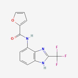 molecular formula C13H8F3N3O2 B6048442 N-[2-(TRIFLUOROMETHYL)-1H-13-BENZODIAZOL-4-YL]FURAN-2-CARBOXAMIDE 