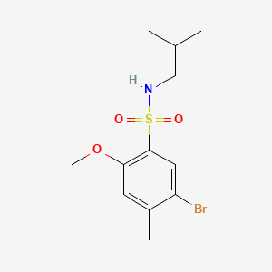 molecular formula C12H18BrNO3S B604845 5-bromo-N-isobutyl-2-methoxy-4-methylbenzenesulfonamide CAS No. 1087647-17-3