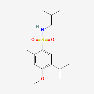 molecular formula C15H25NO3S B604846 N-isobutyl-5-isopropyl-4-methoxy-2-methylbenzenesulfonamide CAS No. 1087639-18-6