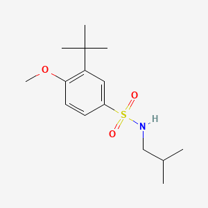 molecular formula C15H25NO3S B604847 3-tert-butyl-N-isobutyl-4-methoxybenzenesulfonamide CAS No. 1087639-16-4