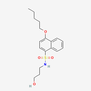molecular formula C18H25NO4S B604850 N-(3-hydroxypropyl)-4-(pentyloxy)-1-naphthalenesulfonamide CAS No. 1087639-57-3
