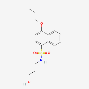 molecular formula C16H21NO4S B604851 N-(3-hydroxypropyl)-4-propoxy-1-naphthalenesulfonamide CAS No. 1087639-59-5