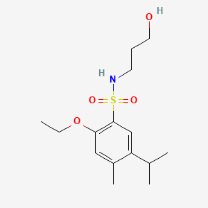 molecular formula C15H25NO4S B604853 2-ethoxy-N-(3-hydroxypropyl)-5-isopropyl-4-methylbenzenesulfonamide CAS No. 1087639-61-9