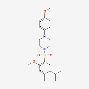 molecular formula C22H30N2O4S B604854 1-[(5-Isopropyl-2-methoxy-4-methylphenyl)sulfonyl]-4-(4-methoxyphenyl)piperazine CAS No. 1219589-57-7