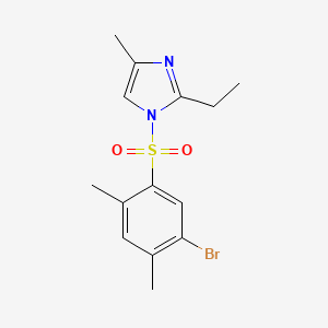 molecular formula C14H17BrN2O2S B604857 1-(5-bromo-2,4-dimethylbenzenesulfonyl)-2-ethyl-4-methyl-1H-imidazole CAS No. 1206138-27-3