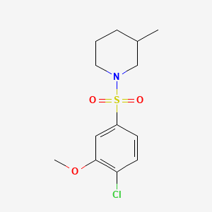1-(4-Chloro-3-methoxybenzenesulfonyl)-3-methylpiperidine