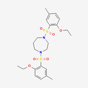 molecular formula C23H32N2O6S2 B604863 1,4-Bis(2-ethoxy-5-methylbenzenesulfonyl)-1,4-diazepane CAS No. 1219589-58-8
