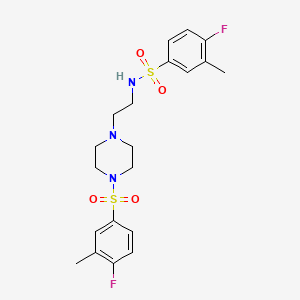 4-fluoro-N-(2-{4-[(4-fluoro-3-methylphenyl)sulfonyl]-1-piperazinyl}ethyl)-3-methylbenzenesulfonamide
