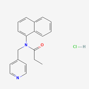 molecular formula C19H19ClN2O B6048676 N-naphthalen-1-yl-N-(pyridin-4-ylmethyl)propanamide;hydrochloride 