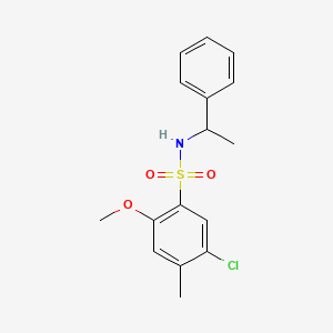 5-chloro-2-methoxy-4-methyl-N-(1-phenylethyl)benzenesulfonamide