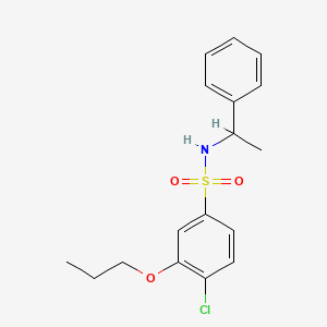 4-chloro-N-(1-phenylethyl)-3-propoxybenzenesulfonamide