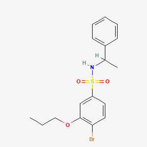 4-bromo-N-(1-phenylethyl)-3-propoxybenzenesulfonamide