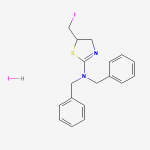 molecular formula C18H20I2N2S B6048730 N,N-dibenzyl-5-(iodomethyl)-4,5-dihydro-1,3-thiazol-2-amine;hydroiodide 