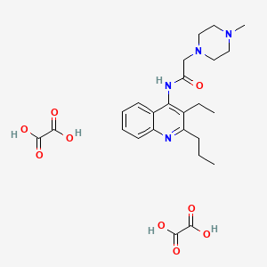 molecular formula C25H34N4O9 B6048765 N-(3-ethyl-2-propylquinolin-4-yl)-2-(4-methylpiperazin-1-yl)acetamide;oxalic acid 