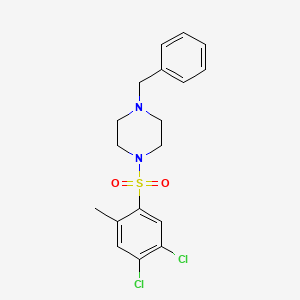 molecular formula C18H20Cl2N2O2S B604881 1-Benzyl-4-(4,5-dichloro-2-methylbenzenesulfonyl)piperazine CAS No. 1087640-94-5