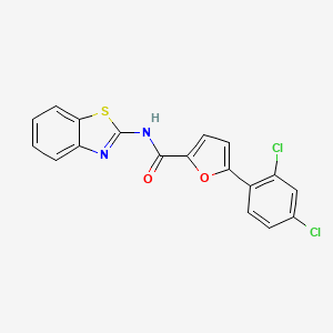 molecular formula C18H10Cl2N2O2S B6048830 N-(1,3-benzothiazol-2-yl)-5-(2,4-dichlorophenyl)furan-2-carboxamide 