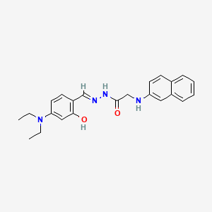 molecular formula C23H26N4O2 B6048834 N'-{(E)-[4-(diethylamino)-2-hydroxyphenyl]methylidene}-2-(naphthalen-2-ylamino)acetohydrazide (non-preferred name) 