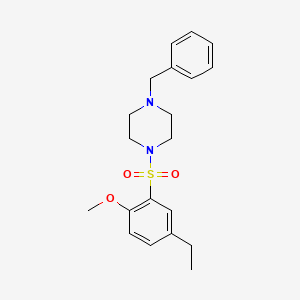 molecular formula C20H26N2O3S B604885 1-Benzyl-4-(5-ethyl-2-methoxybenzenesulfonyl)piperazine CAS No. 1087640-90-1