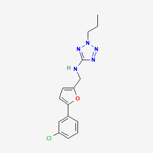 molecular formula C15H16ClN5O B604888 N-{[5-(3-CHLOROPHENYL)FURAN-2-YL]METHYL}-2-PROPYL-2H-1,2,3,4-TETRAZOL-5-AMINE CAS No. 1092308-04-7