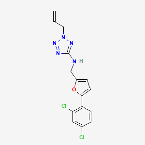 molecular formula C15H13Cl2N5O B604891 2-allyl-N-{[5-(2,4-dichlorophenyl)-2-furyl]methyl}-2H-tetrazol-5-amine CAS No. 1092308-74-1