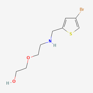 molecular formula C9H14BrNO2S B604893 2-(2-{[(4-Bromo-2-thienyl)methyl]amino}ethoxy)ethanol CAS No. 1040048-24-5
