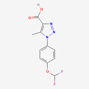 molecular formula C11H9F2N3O3 B604897 1-[4-(difluoromethoxy)phenyl]-5-methyl-1H-1,2,3-triazole-4-carboxylic acid CAS No. 1020253-48-8