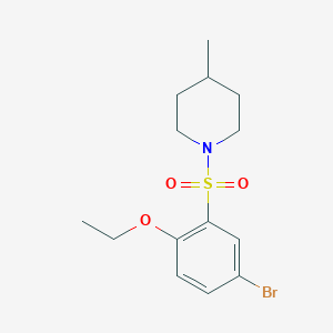 molecular formula C14H20BrNO3S B604899 1-(5-Bromo-2-ethoxybenzenesulfonyl)-4-methylpiperidine CAS No. 1206105-91-0