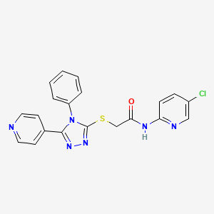 molecular formula C20H15ClN6OS B604903 N-(5-chloro-2-pyridinyl)-2-{[4-phenyl-5-(4-pyridinyl)-4H-1,2,4-triazol-3-yl]sulfanyl}acetamide CAS No. 919257-10-6
