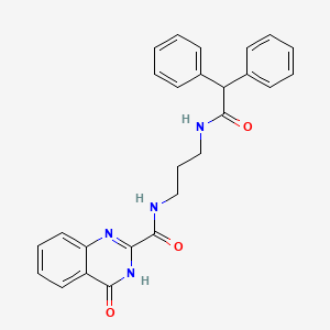 N-{3-[(diphenylacetyl)amino]propyl}-4-hydroxyquinazoline-2-carboxamide