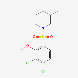 molecular formula C13H17Cl2NO3S B604912 1-(3,4-Dichloro-2-methoxybenzenesulfonyl)-3-methylpiperidine CAS No. 1219589-77-1