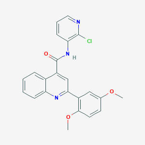 molecular formula C23H18ClN3O3 B6049232 N-(2-chloropyridin-3-yl)-2-(2,5-dimethoxyphenyl)quinoline-4-carboxamide 