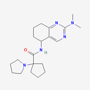 molecular formula C20H31N5O B6049312 N-[2-(dimethylamino)-5,6,7,8-tetrahydroquinazolin-5-yl]-1-pyrrolidin-1-ylcyclopentane-1-carboxamide 