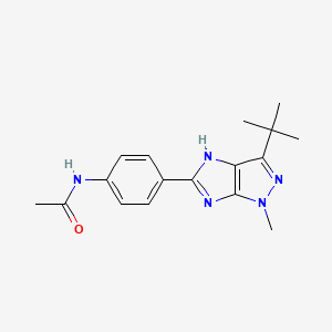 molecular formula C17H21N5O B6049404 N-[4-(3-tert-butyl-1-methyl-4H-imidazo[4,5-c]pyrazol-5-yl)phenyl]acetamide 