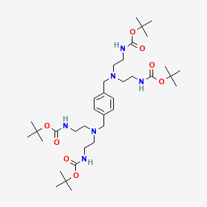 molecular formula C36H64N6O8 B604941 {2-[(4-{[Bis-(2-tert-butoxycarbonylamino-ethyl)-amino]-methyl}-benzyl)-(2-tert-butoxycarbonylamino-ethyl)-amino]-ethyl}-carbamic acid tert-butyl ester CAS No. 1807521-06-7