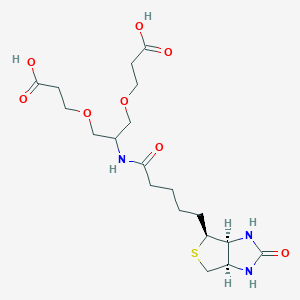 molecular formula C19H31N3O8S B604950 2-(Biotin-amido)-1,3-bis(carboxylethoxy)propane CAS No. 2086689-02-1
