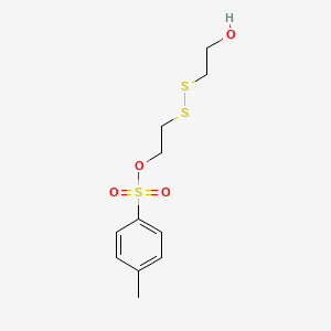 molecular formula C11H16O4S3 B604955 2-hydroxyethyl disulfide mono-Tosylate 