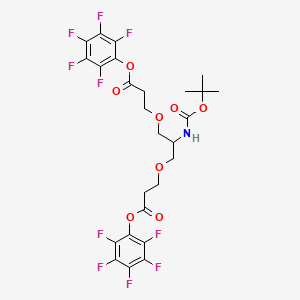 molecular formula C26H23F10NO8 B604965 C-NH-Boc-C-Bis-(C1-PEG1-PFP) CAS No. 1807521-01-2
