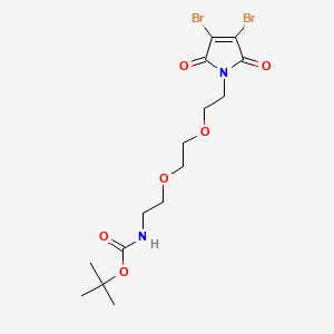 molecular formula C15H22Br2N2O6 B604968 3,4-Dibromo-Mal-PEG2-N-Boc 
