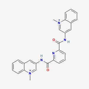 molecular formula C27H23I2N5O2 B604971 2-N,6-N-bis(1-methylquinolin-1-ium-3-yl)pyridine-2,6-dicarboxamide CAS No. 794458-56-3