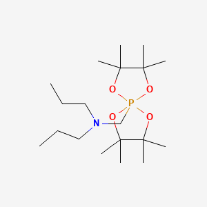 molecular formula C19H40NO4P B6049737 N-[(2,2,3,3,7,7,8,8-octamethyl-1,4,6,9-tetraoxa-5lambda5-phosphaspiro[4.4]nonan-5-yl)methyl]-N-propylpropan-1-amine 