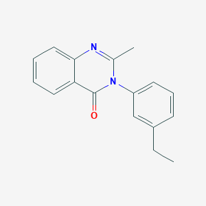 molecular formula C17H16N2O B604976 3-Ethylphenyl etaqualone CAS No. 1556901-10-0