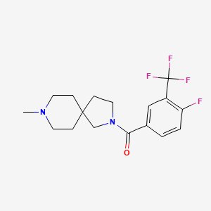 molecular formula C17H20F4N2O B604983 (4-Fluoro-3-(trifluoromethyl)phenyl)(8-methyl-2,8-diazaspiro[4.5]decan-2-yl)methanone CAS No. 1415477-76-7