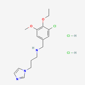 molecular formula C16H24Cl3N3O2 B6049929 N-[(3-chloro-4-ethoxy-5-methoxyphenyl)methyl]-3-imidazol-1-ylpropan-1-amine;dihydrochloride 