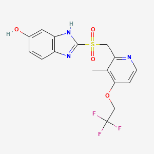 molecular formula C16H14F3N3O4S B605001 5-羟基兰索拉唑砜 CAS No. 131927-00-9