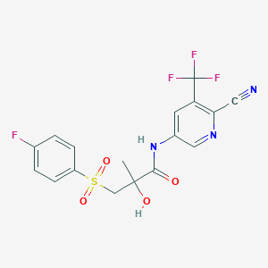 molecular formula C17H13F4N3O4S B605002 5-氮杂比卡鲁胺 CAS No. 1845688-96-1