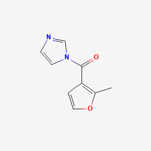 molecular formula C9H8N2O2 B605005 (1H-imidazol-1-yl)(2-methylfuran-3-yl)methanone CAS No. 1415238-77-5