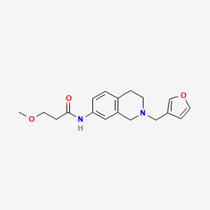 molecular formula C18H22N2O3 B6050076 N-[2-(furan-3-ylmethyl)-3,4-dihydro-1H-isoquinolin-7-yl]-3-methoxypropanamide 
